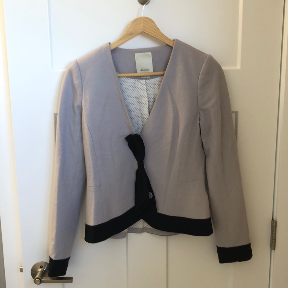 Anthropologie gray and black blazer